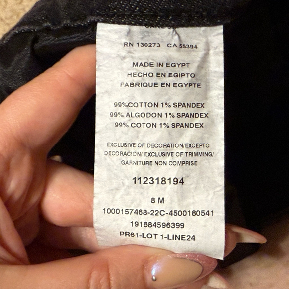 Lee Black Denim Shorts - Size 8 - Picture 5 of 11